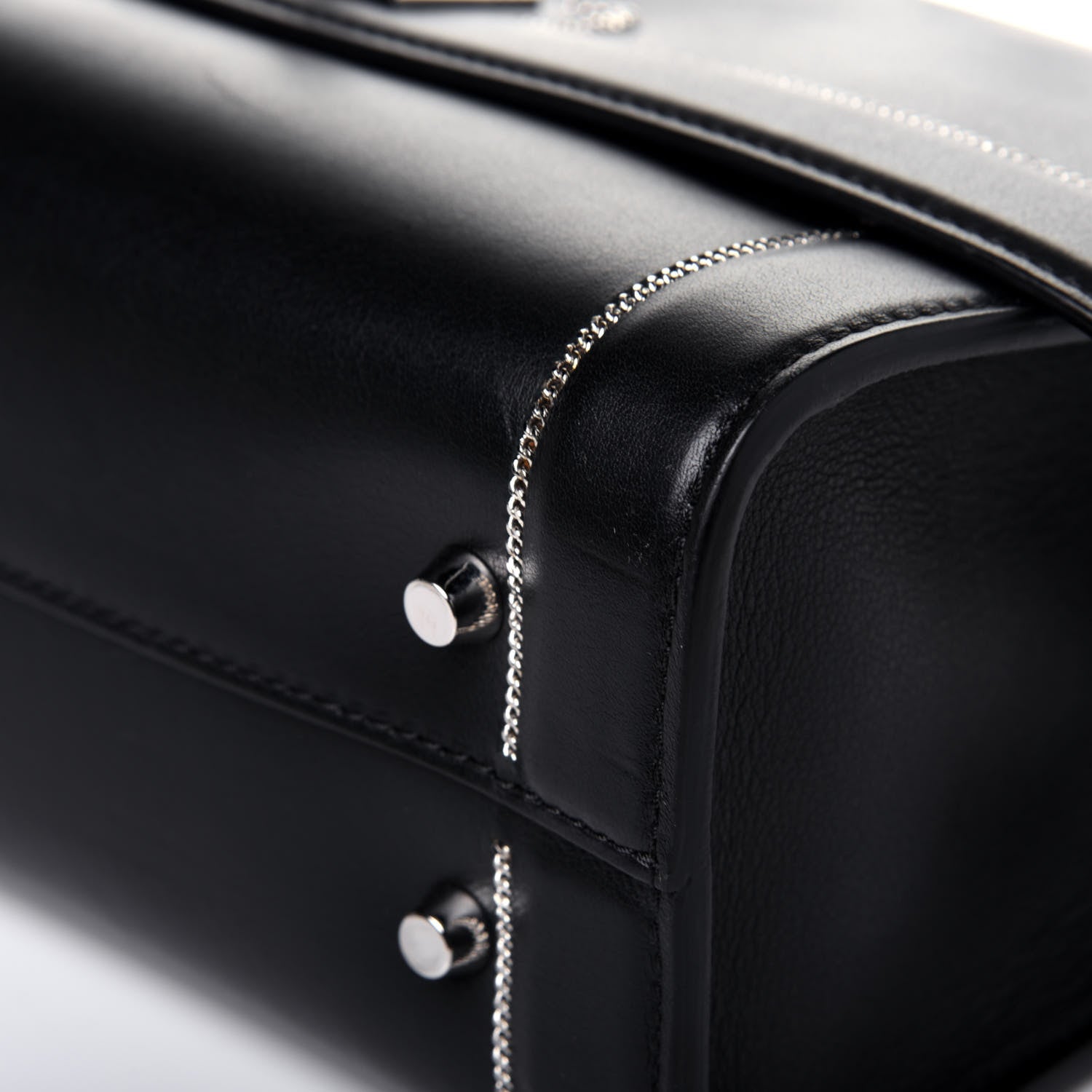 Givenchy Grained Calfskin Chain Small Shark Lock Satchel Black 16 of 18