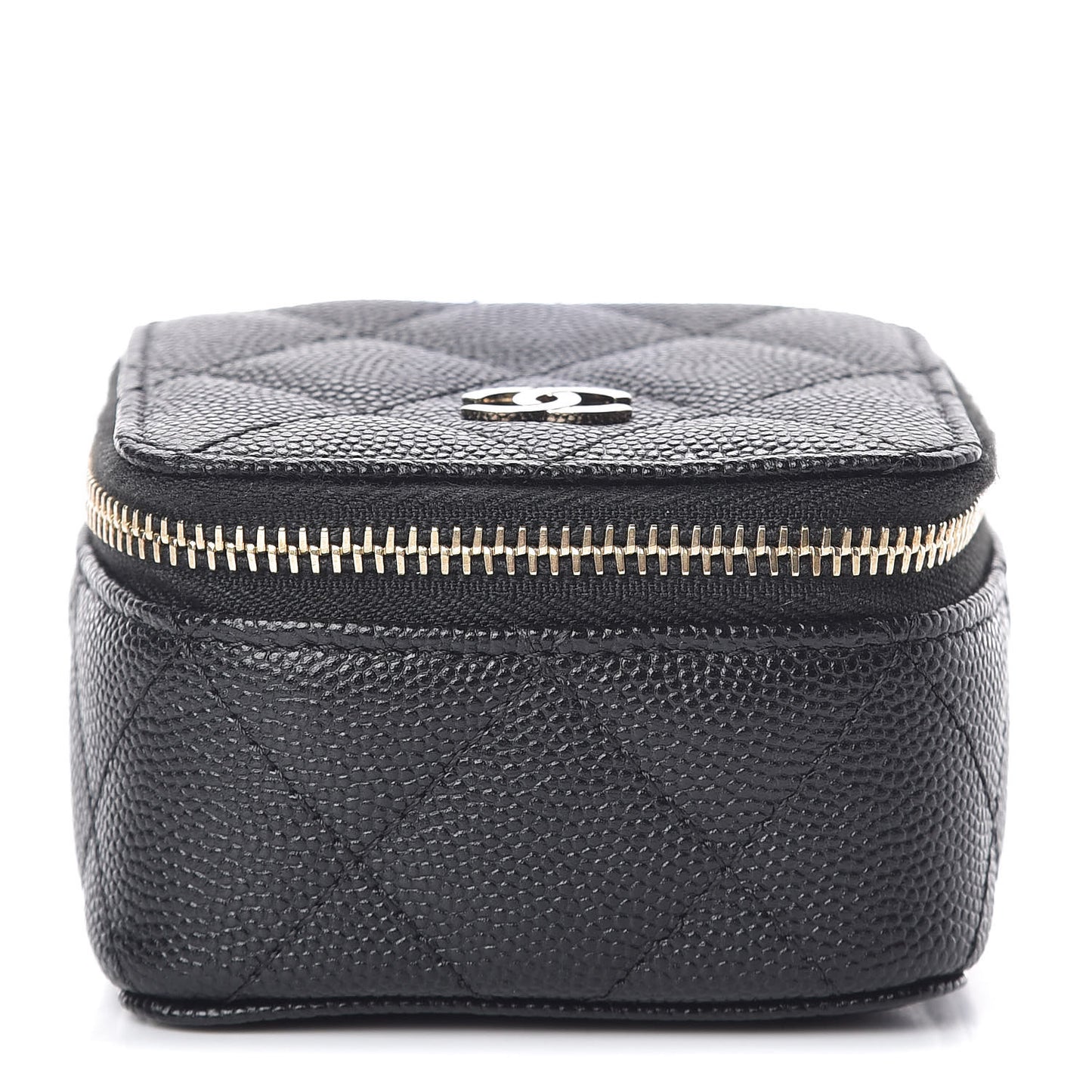 Caviar Quilted Jewelry Travel Case Black