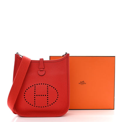 Hermes Taurillon Clemence Evelyne TPM Rouge Casaque 11 of 11