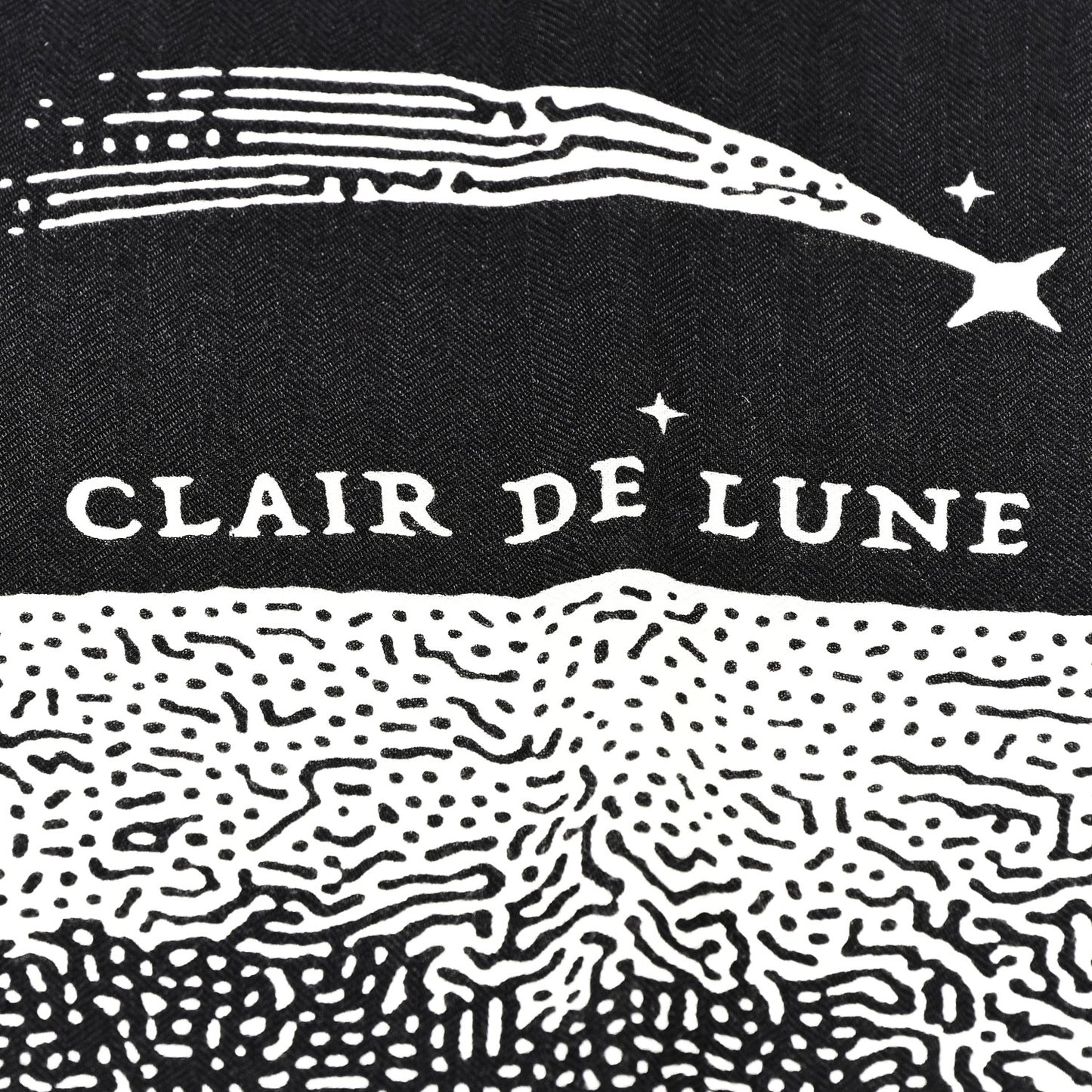Silk Cashmere Clair De Lune Shawl 140 Black White