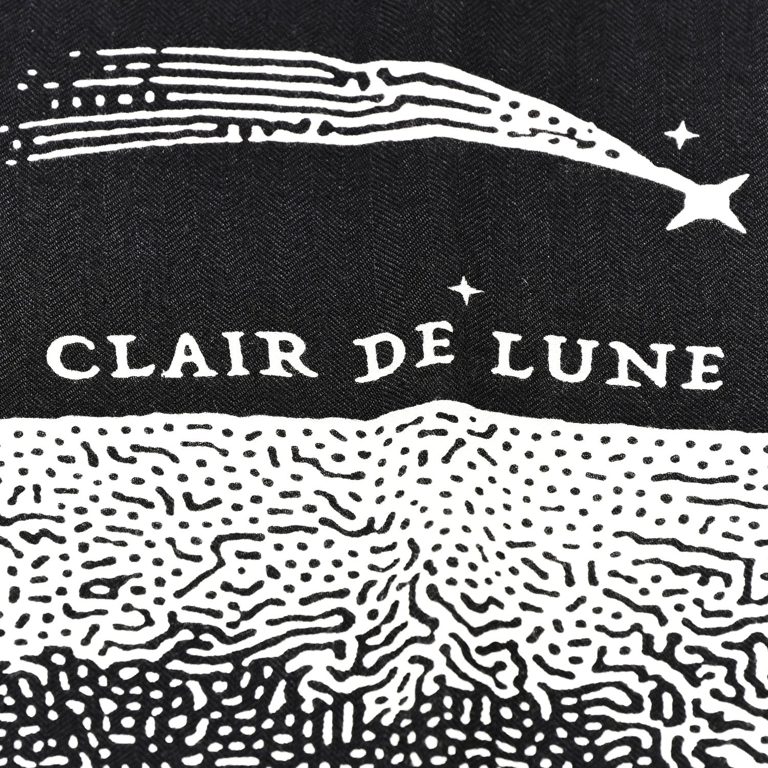 Hermes Silk Cashmere Clair De Lune Shawl 140 Black White 4 of 4