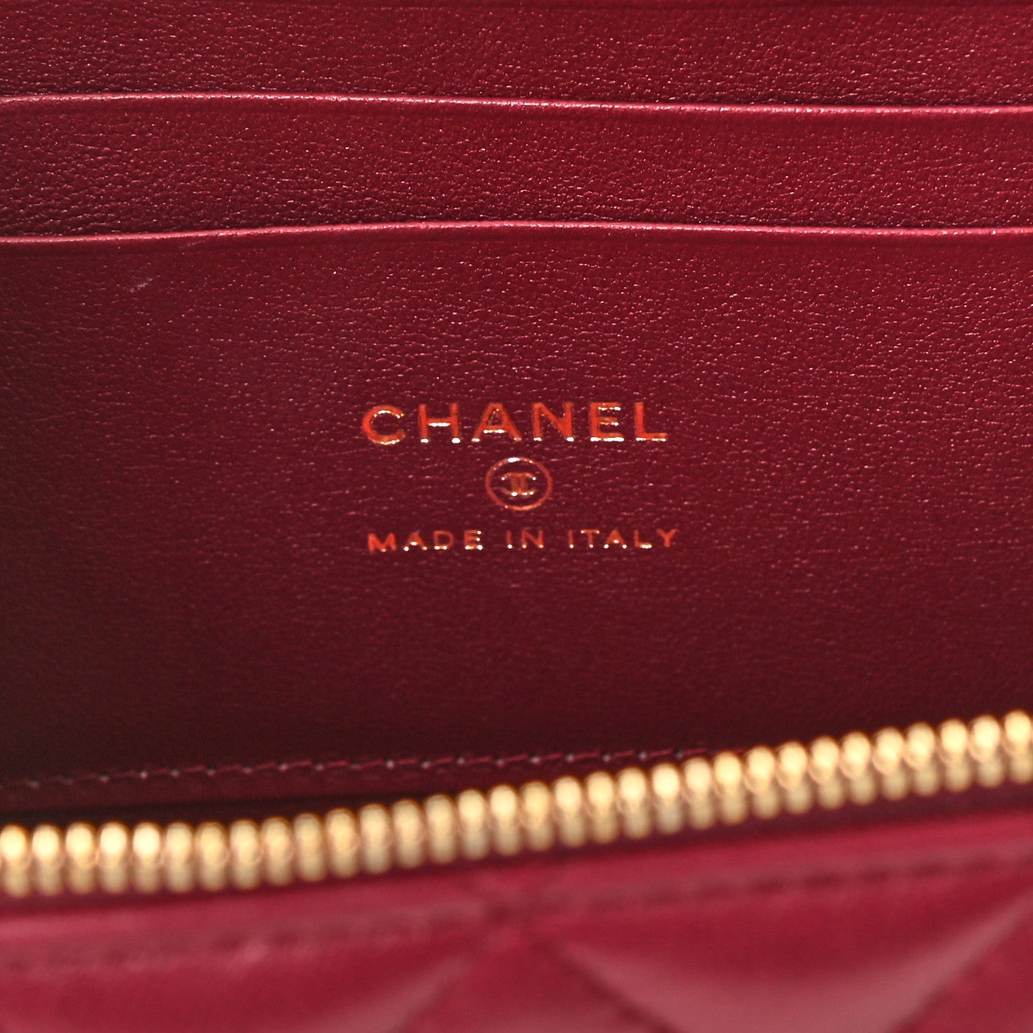 Chanel Lambskin Quilted Small Vanity Case With Chain Dark Red 6 of 10