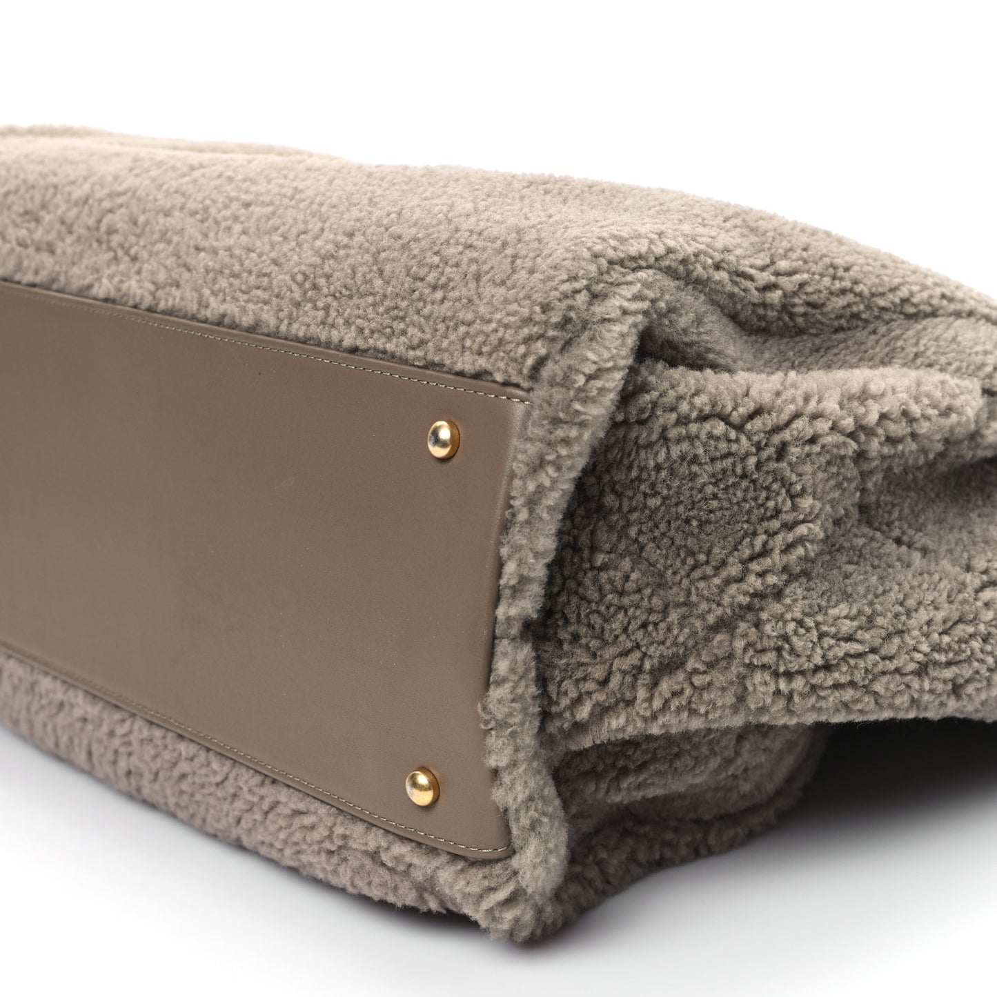 Shearling Lambskin Medium Deauville Tote Brown