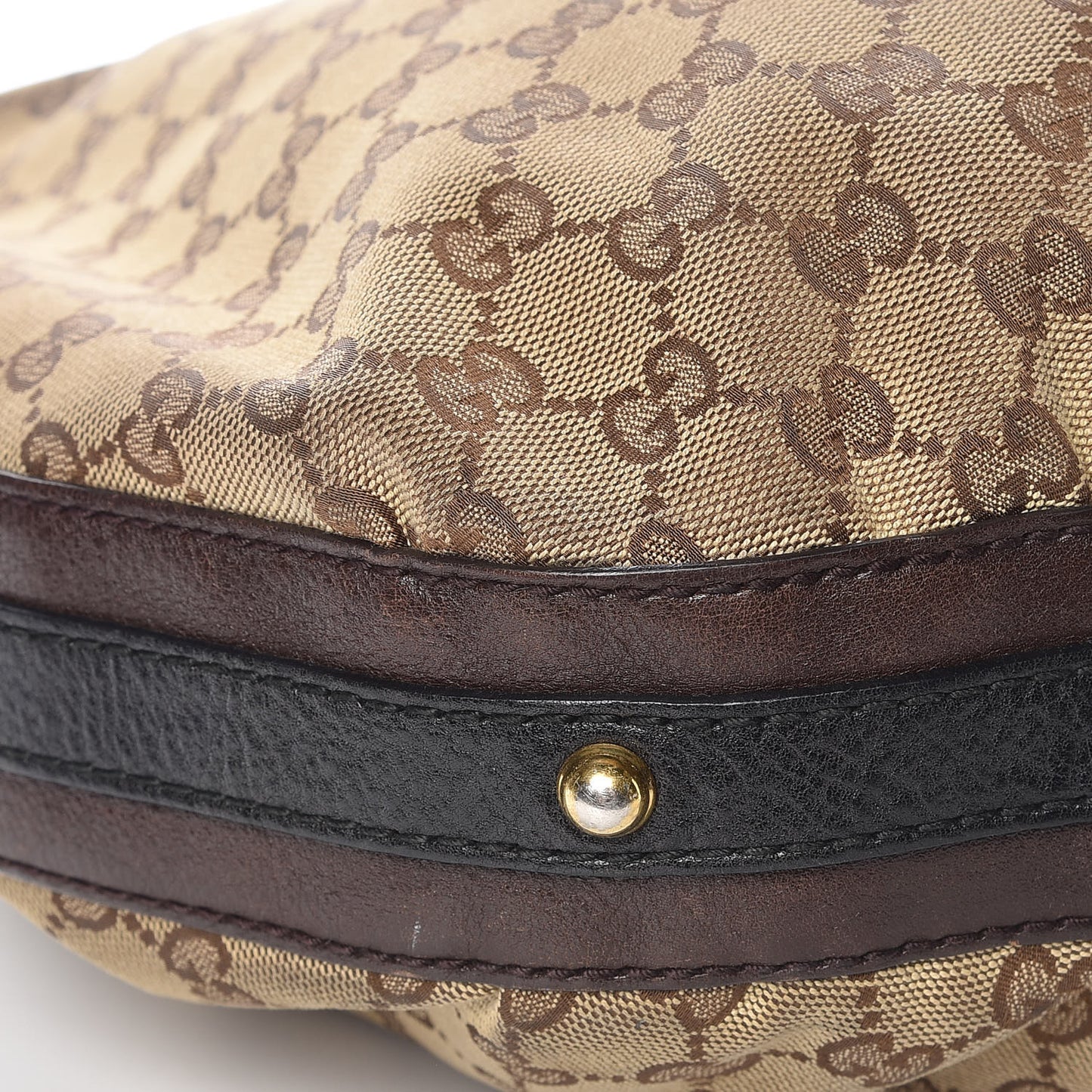 Monogram Medium Interlocking Hobo Dark Brown