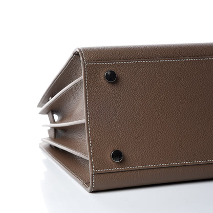 Saint Laurent Grained Calfskin Small Sac De Jour Taupe 5 of 9