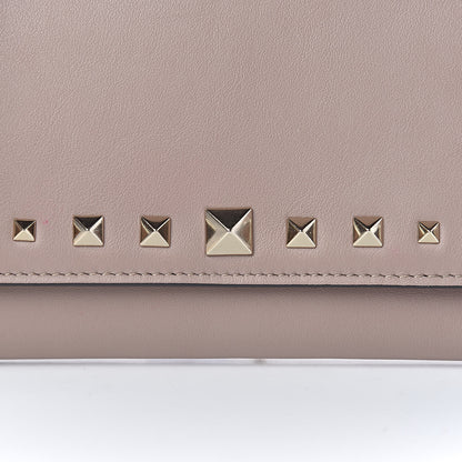 Valentino Garavani Vitello Rockstud Crossbody Wallet on Chain Poudre 9 of 11