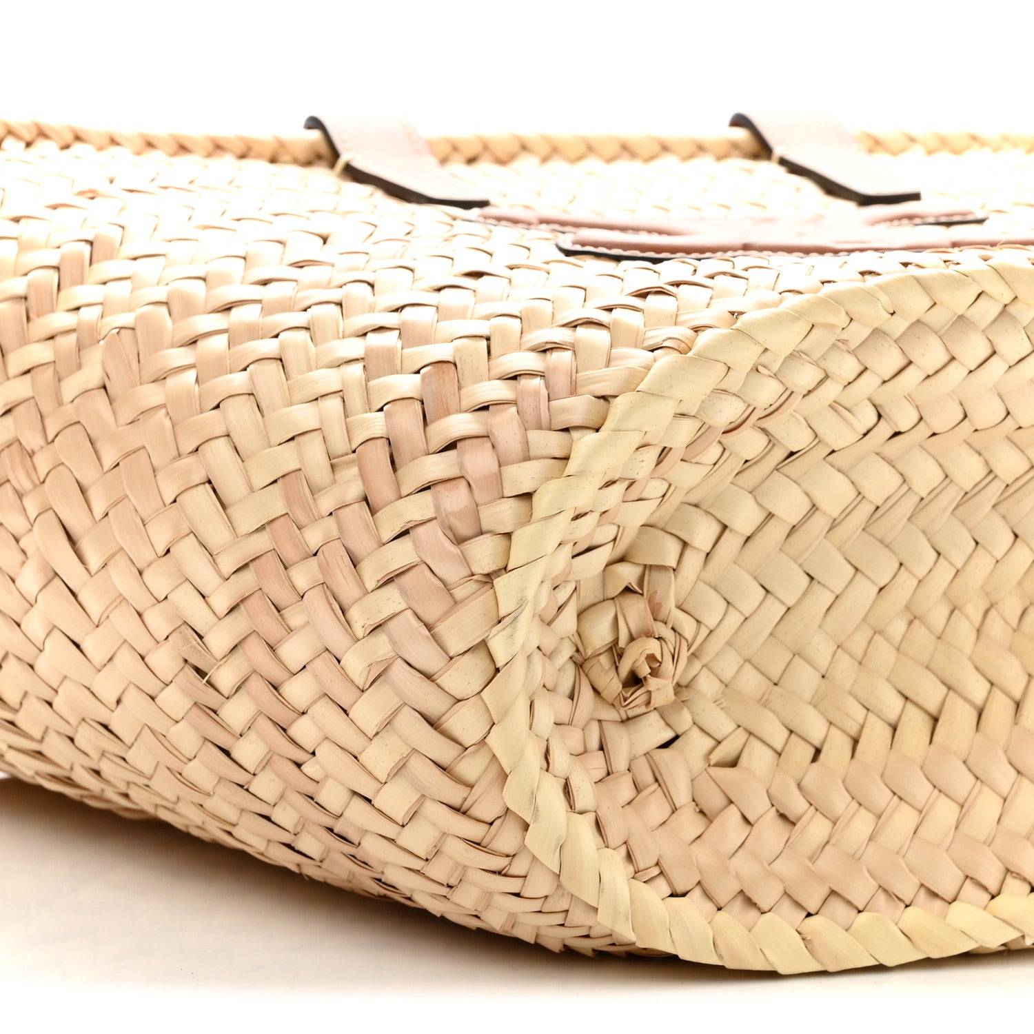 Celine Raffia Calfskin Triomphe Teen Panier Tan 8 of 9