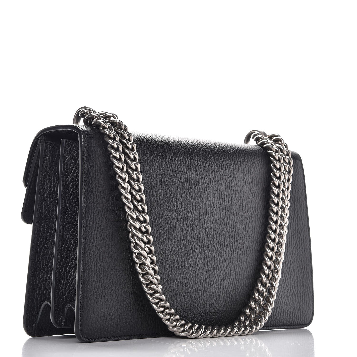 Gucci Pebbled Calfskin Small Dionysus Shoulder Bag Black 3 of 8