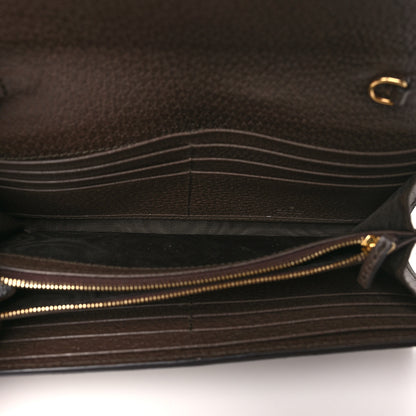 Gucci GG Supreme Monogram Textured Dollar Calfskin Blondie Continental Chain Wallet Beige Ebony New Acero 5 of 11