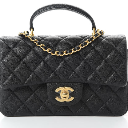 Chanel Caviar Quilted Mini Top Handle Rectangular Flap Black 8 of 11