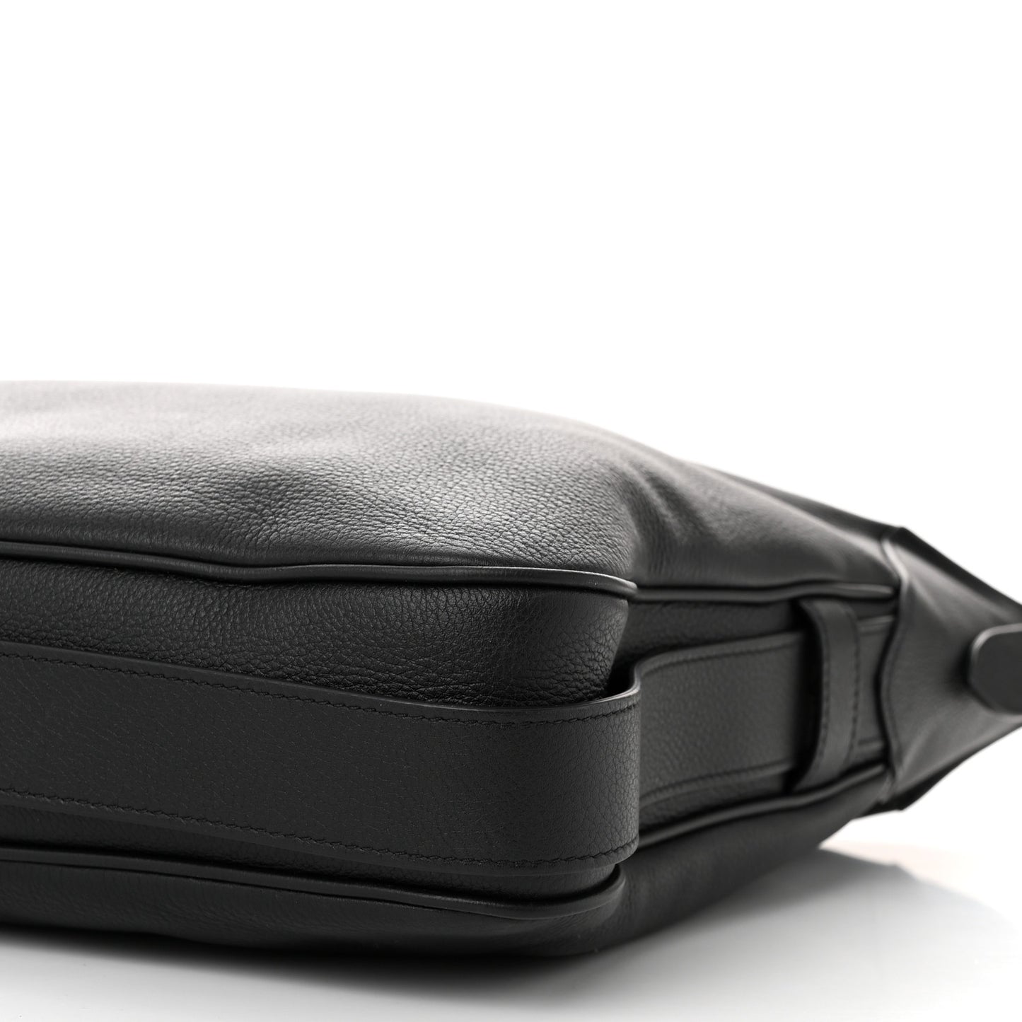 Supple Calfskin Large Romy Shoulder Bag Black