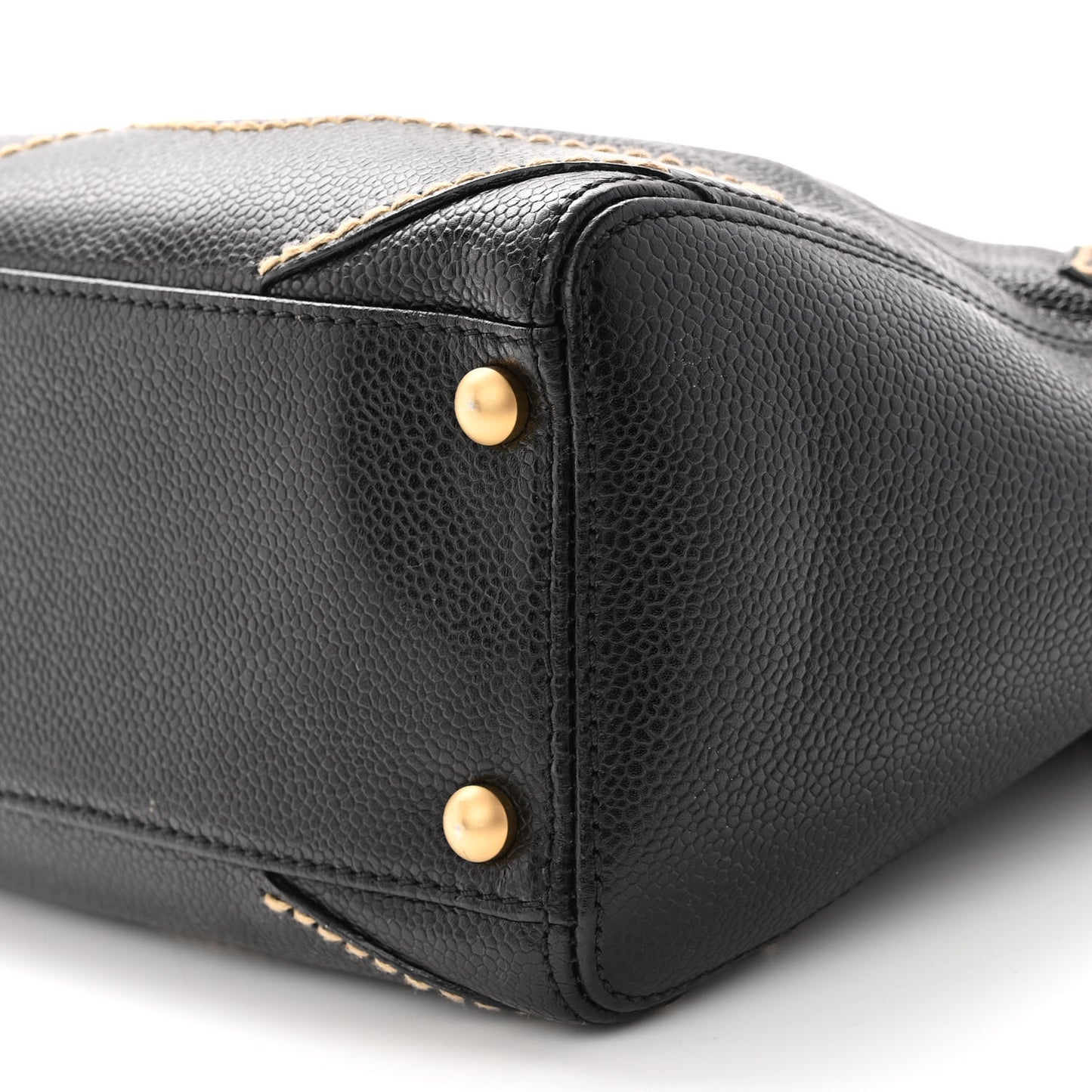 Caviar CC Stitched Medium Hobo Black