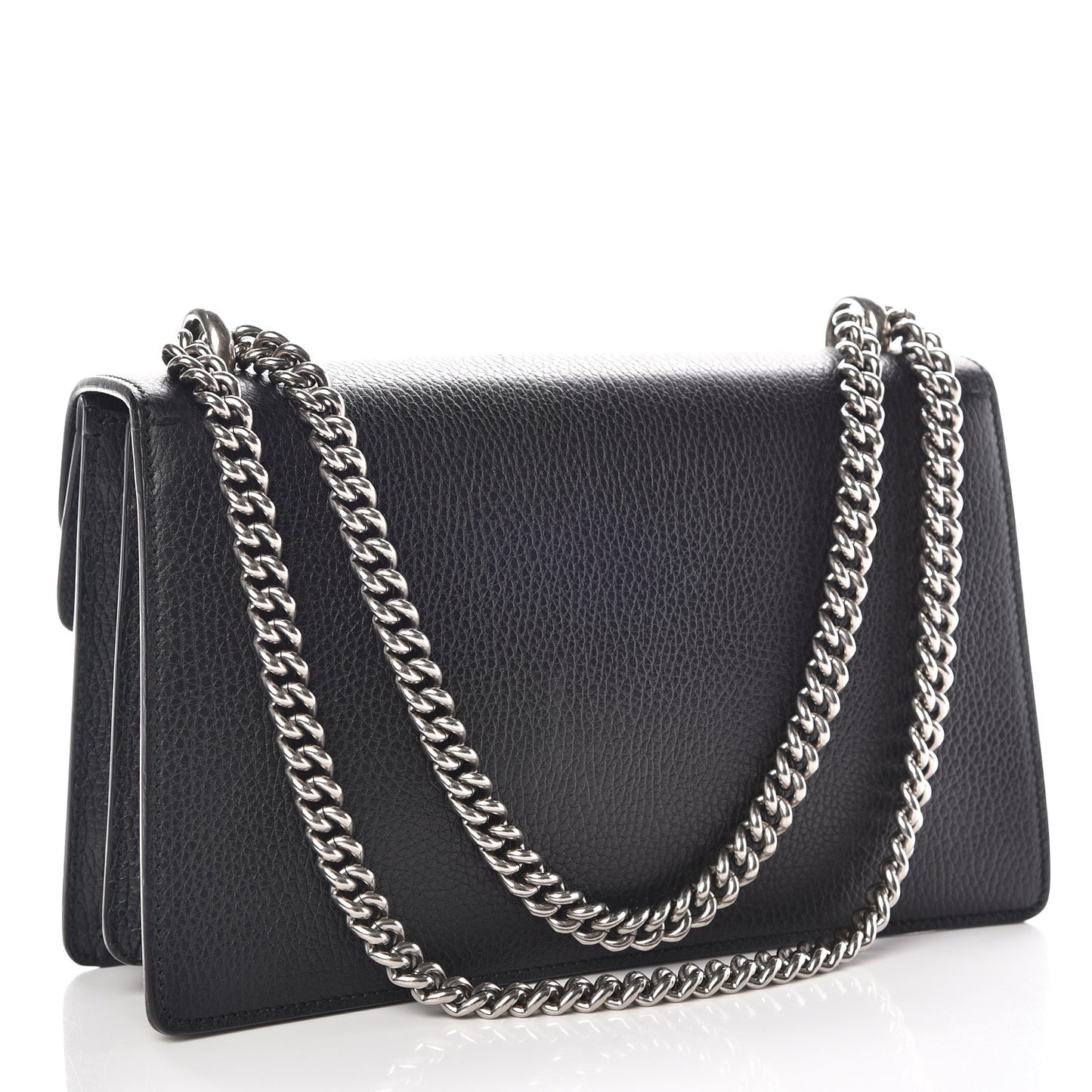 Pebbled Calfskin Small Dionysus Shoulder Bag Black