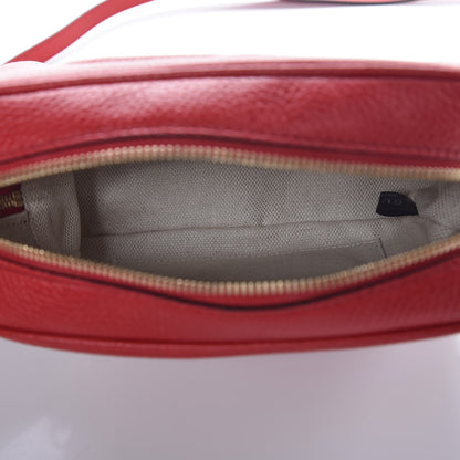Gucci Pebbled Calfskin Small Soho Disco Bag Vibrant Red 5 of 7