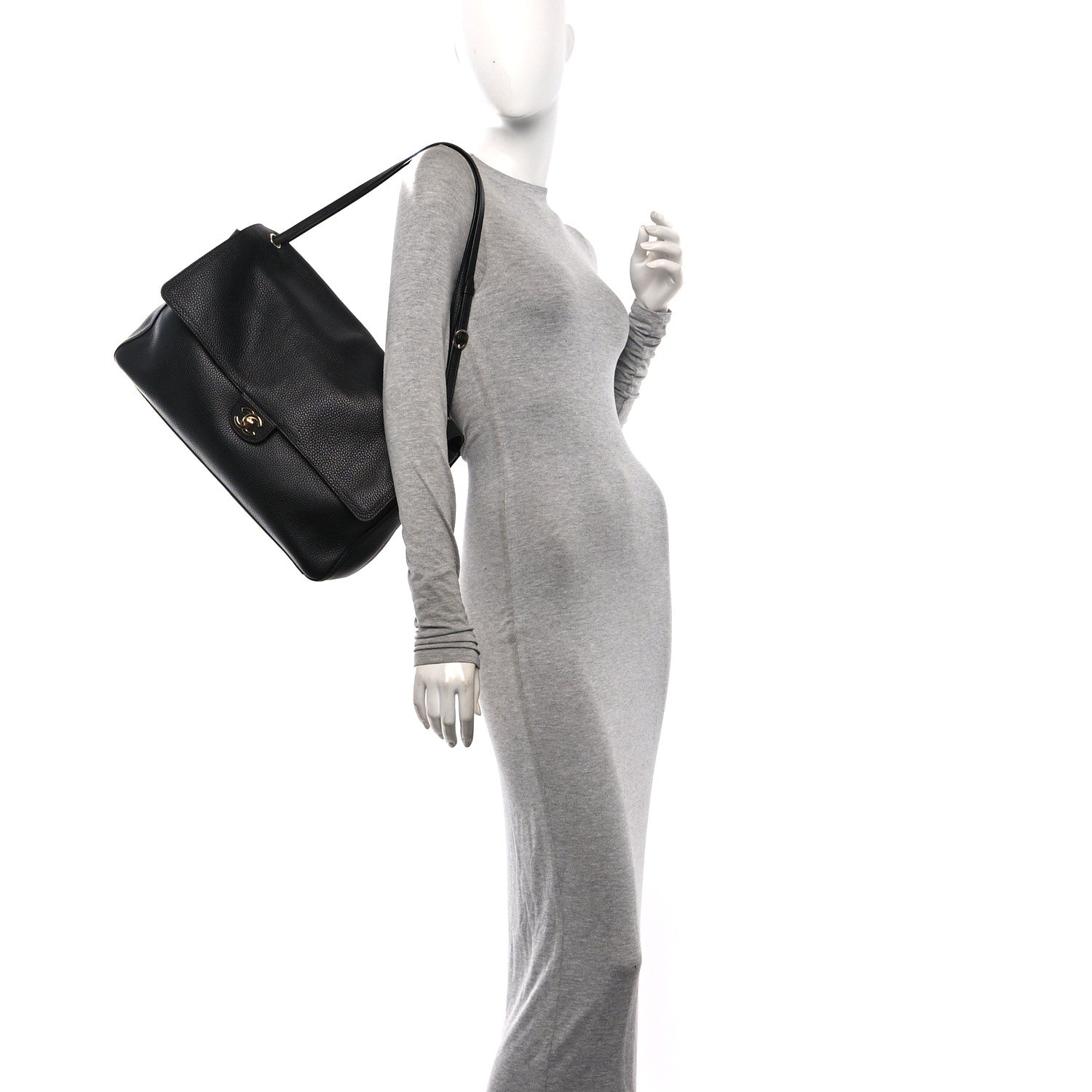 Chanel Grained Calfskin Souplissimo Maxi Flap Black Black 2 of 10