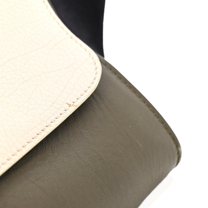 Celine Bullhide Smooth Calfskin Suede Medium Tri-Color Trapeze White Multicolor 12 of 15