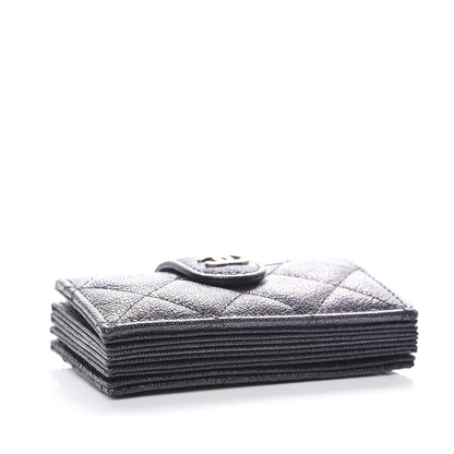 Chanel Iridescent Caviar Quilted Card Holder Black 4 of 8