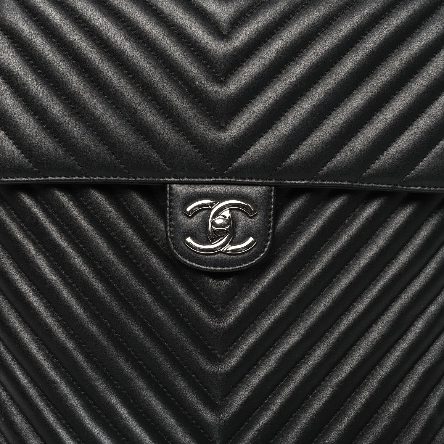 Chanel Calfskin Chevron Quilted Large Urban Spirit Backpack Black 8 of 13