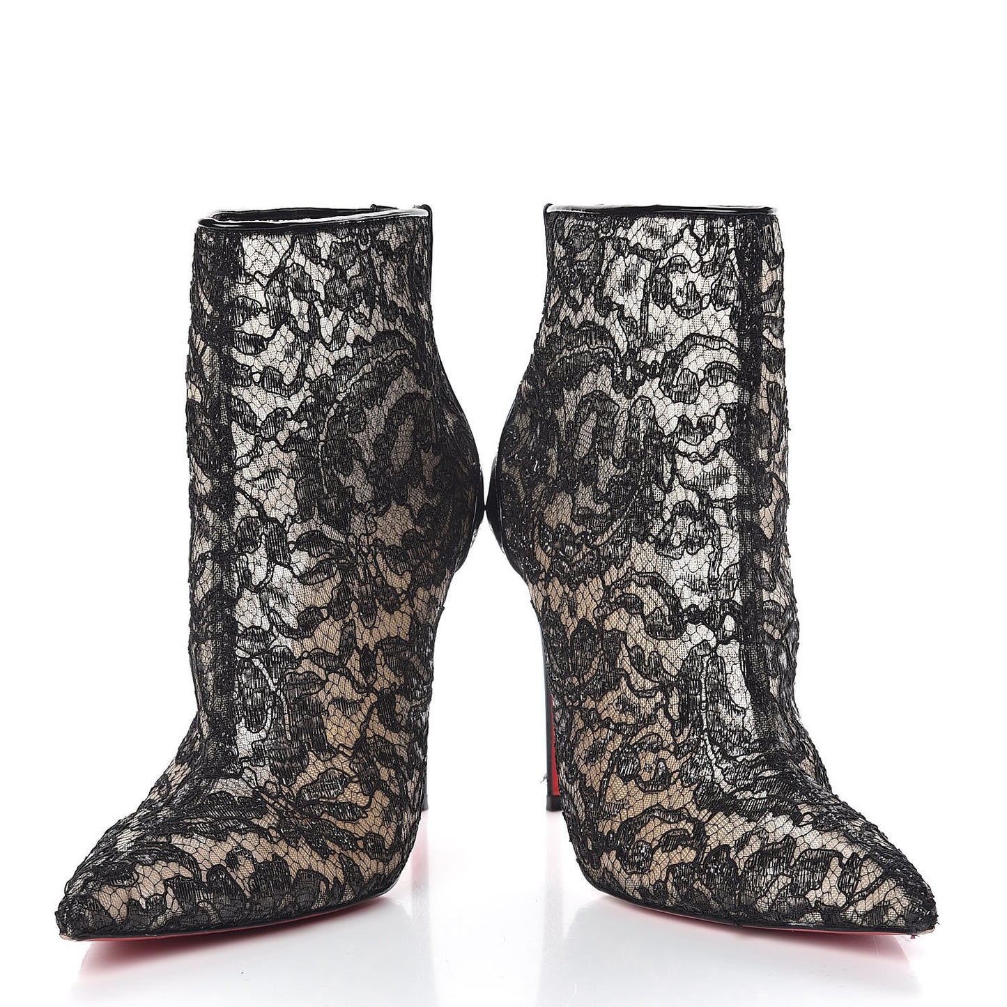 Patent Rete Lace Dentelle Psybootie 100 Ankle Boots 39.5 Black