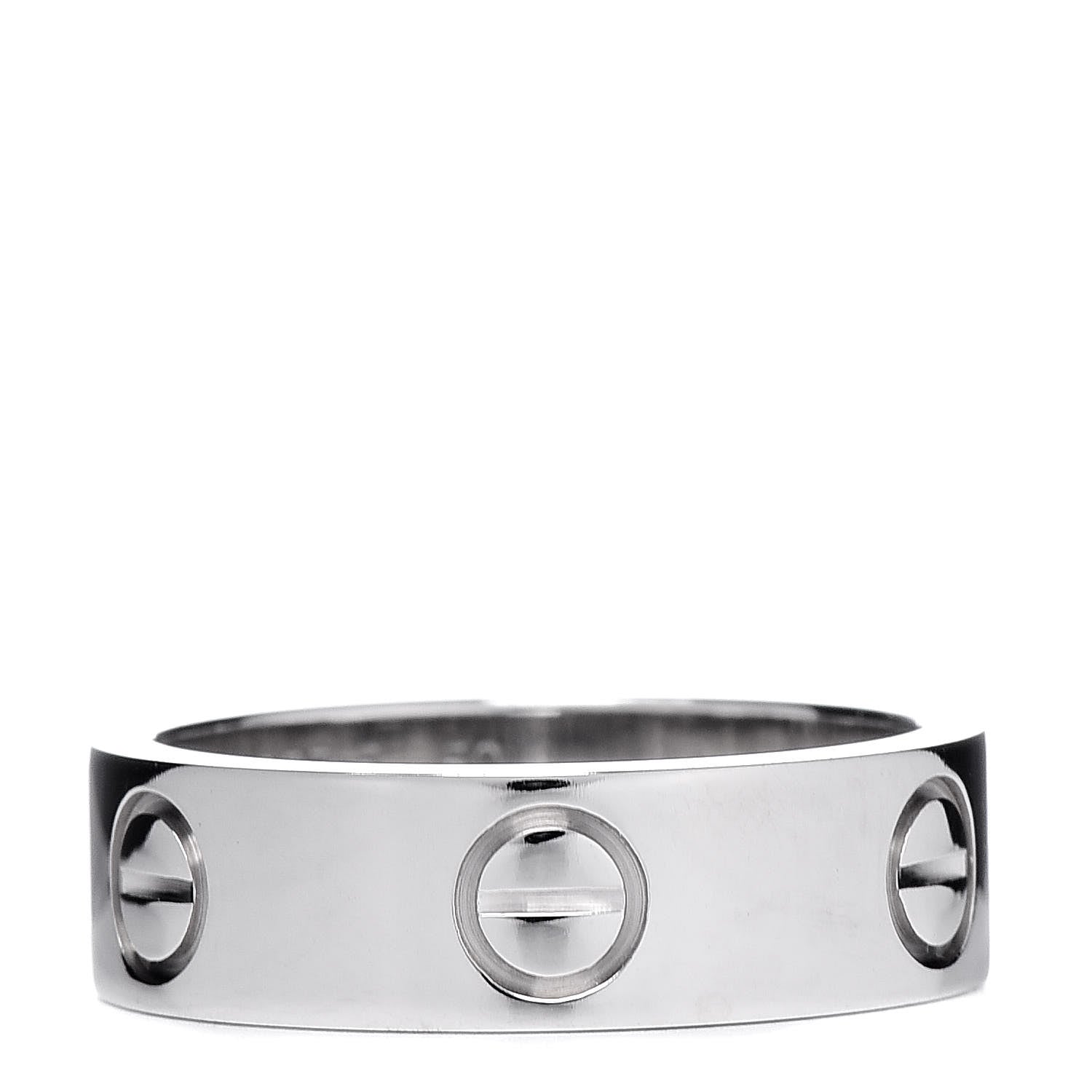 Cartier 18K White Gold 5.5mm LOVE Ring 50 5.25 3 of 4