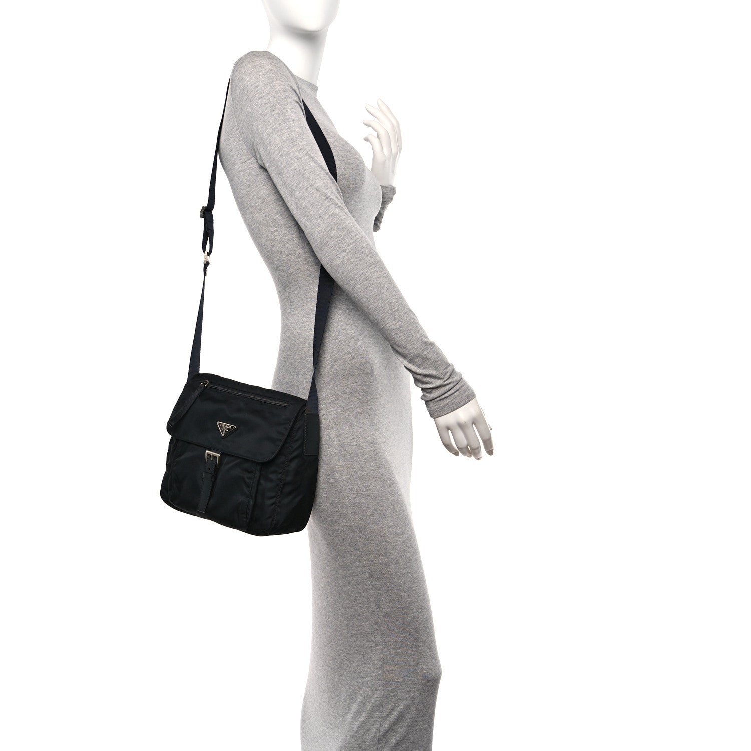 Prada Nylon Vela Messenger Black 2 of 9