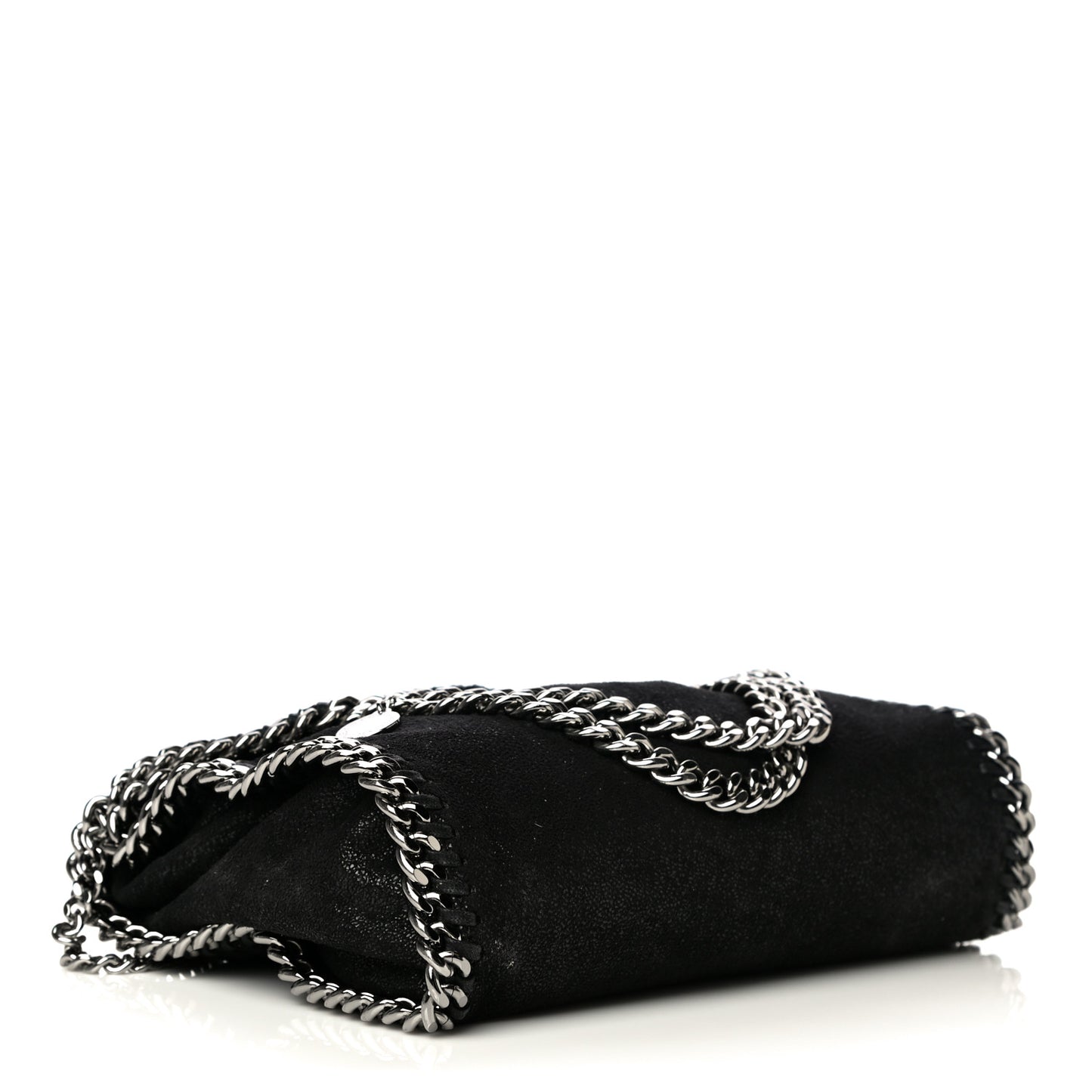 Shaggy Deer Mini Falabella Fold Over Tote Black