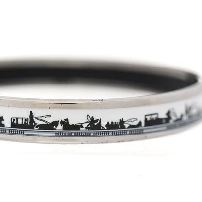 Hermes Enamel Printed Carriage Narrow Bracelet 65 6 of 7