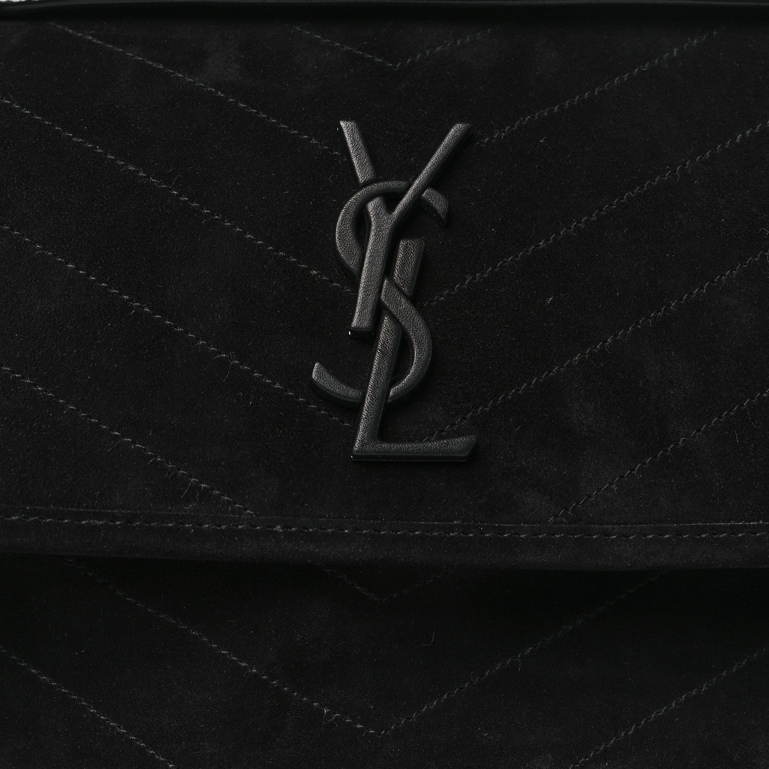 Saint Laurent Suede Monogram Medium Niki Chain Satchel Black 8 of 10