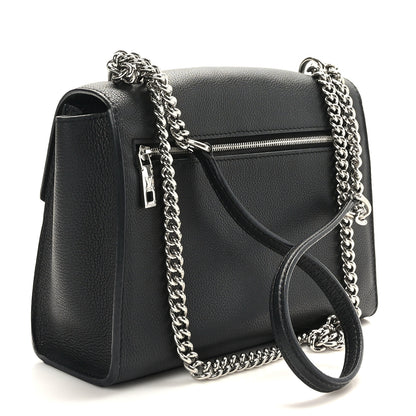 Louis Vuitton Soft Calfskin Mylockme Chain Bag BB Black 3 of 8