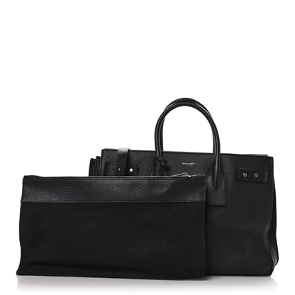 Saint Laurent Grained Calfskin Medium Souple Sac De Jour Black 3 of 12