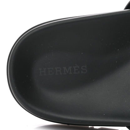 Hermes Calfskin Womens Chypre Sandals 41 Black 7 of 9