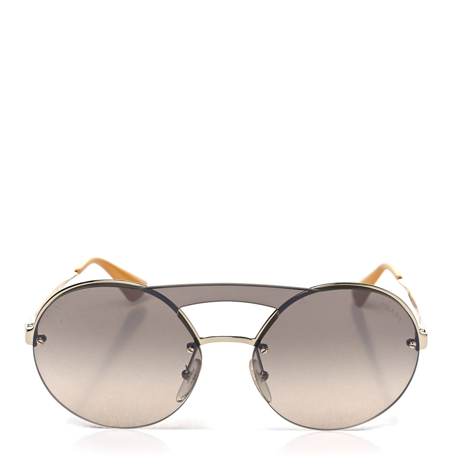 Prada Metal Round Gradient Sunglasses SPR 65T Gold 4 of 7