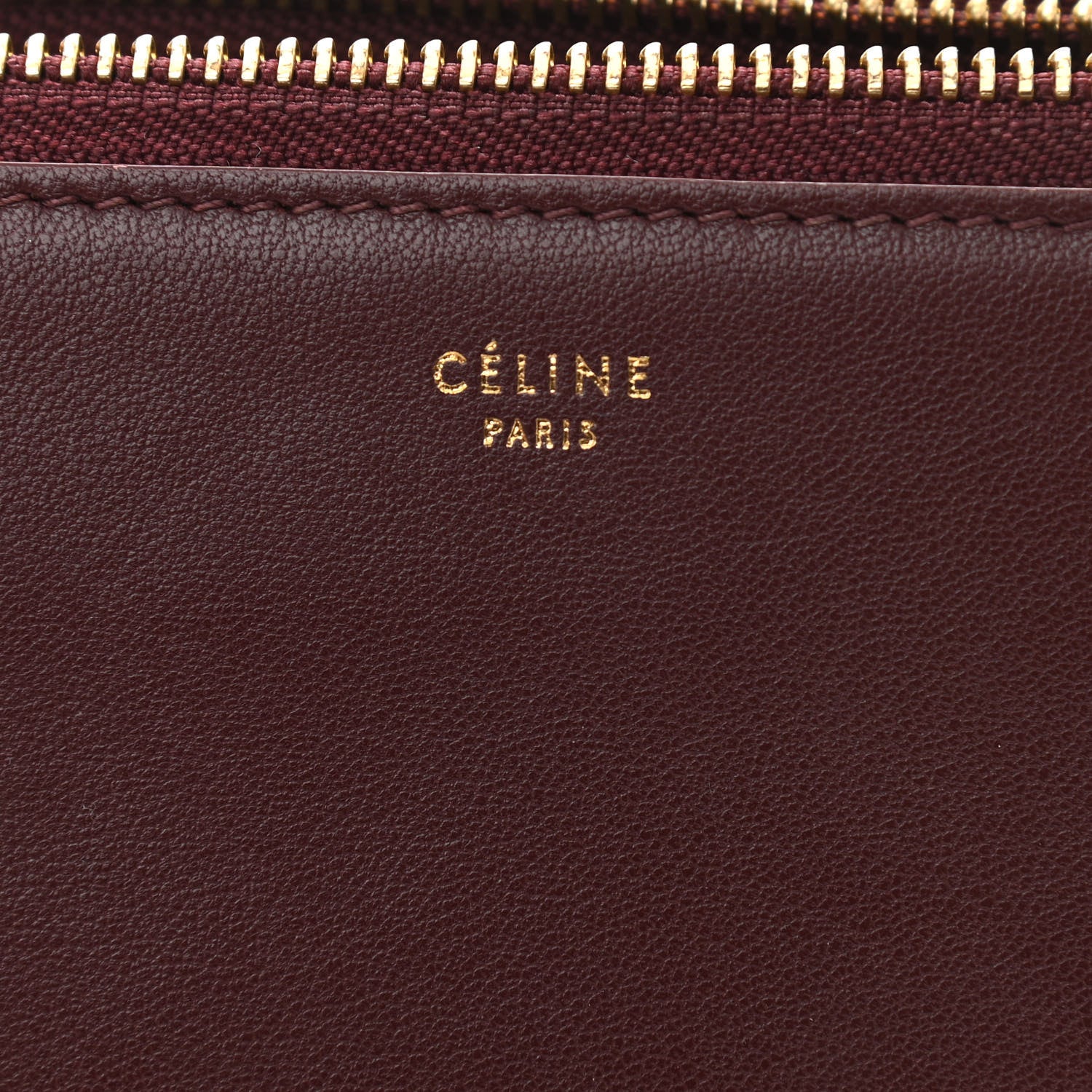 Celine Smooth Lambskin Small Trio Crossbody Bag Burgundy 9 of 14