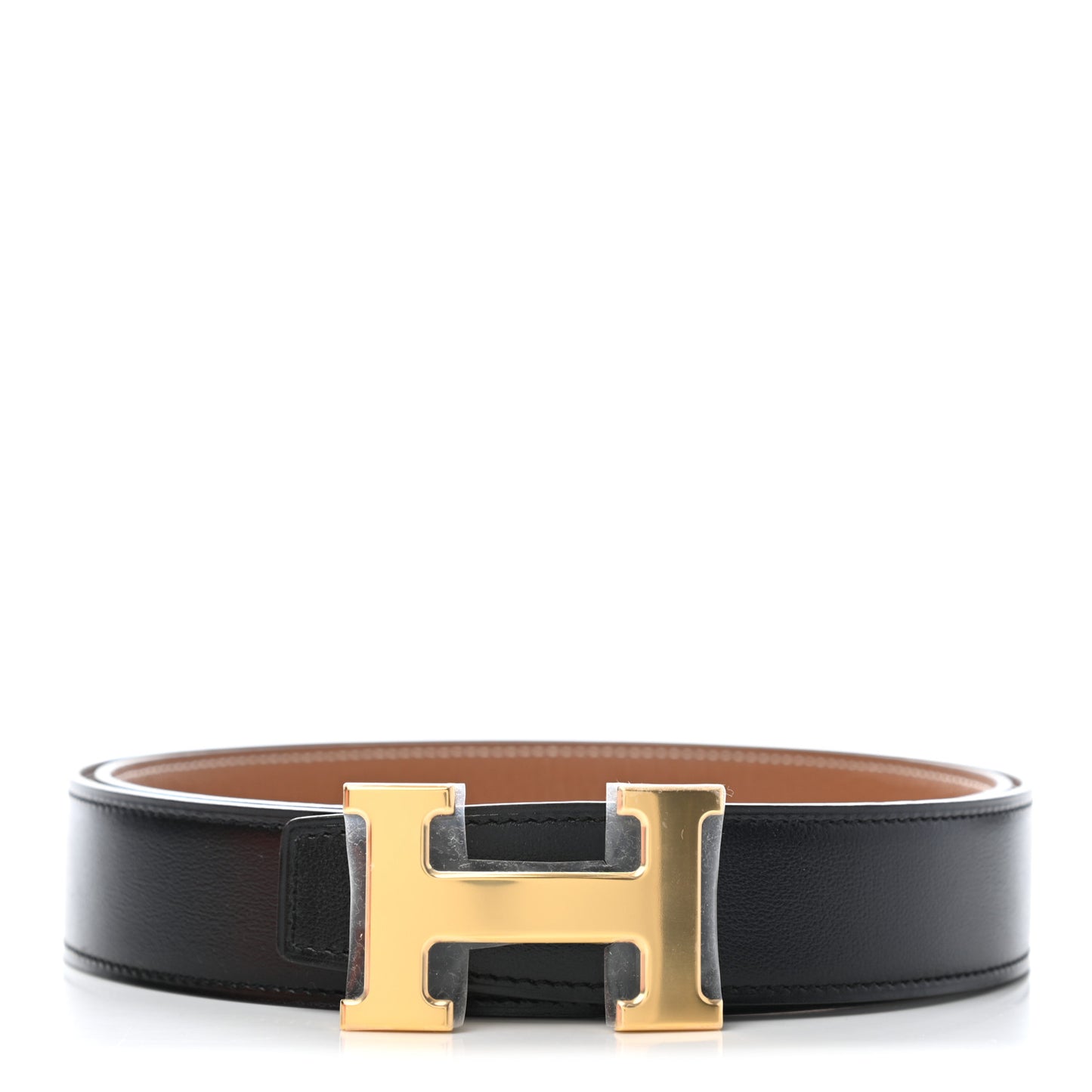 Swift Epsom 32mm H Belt 95 Black Gold