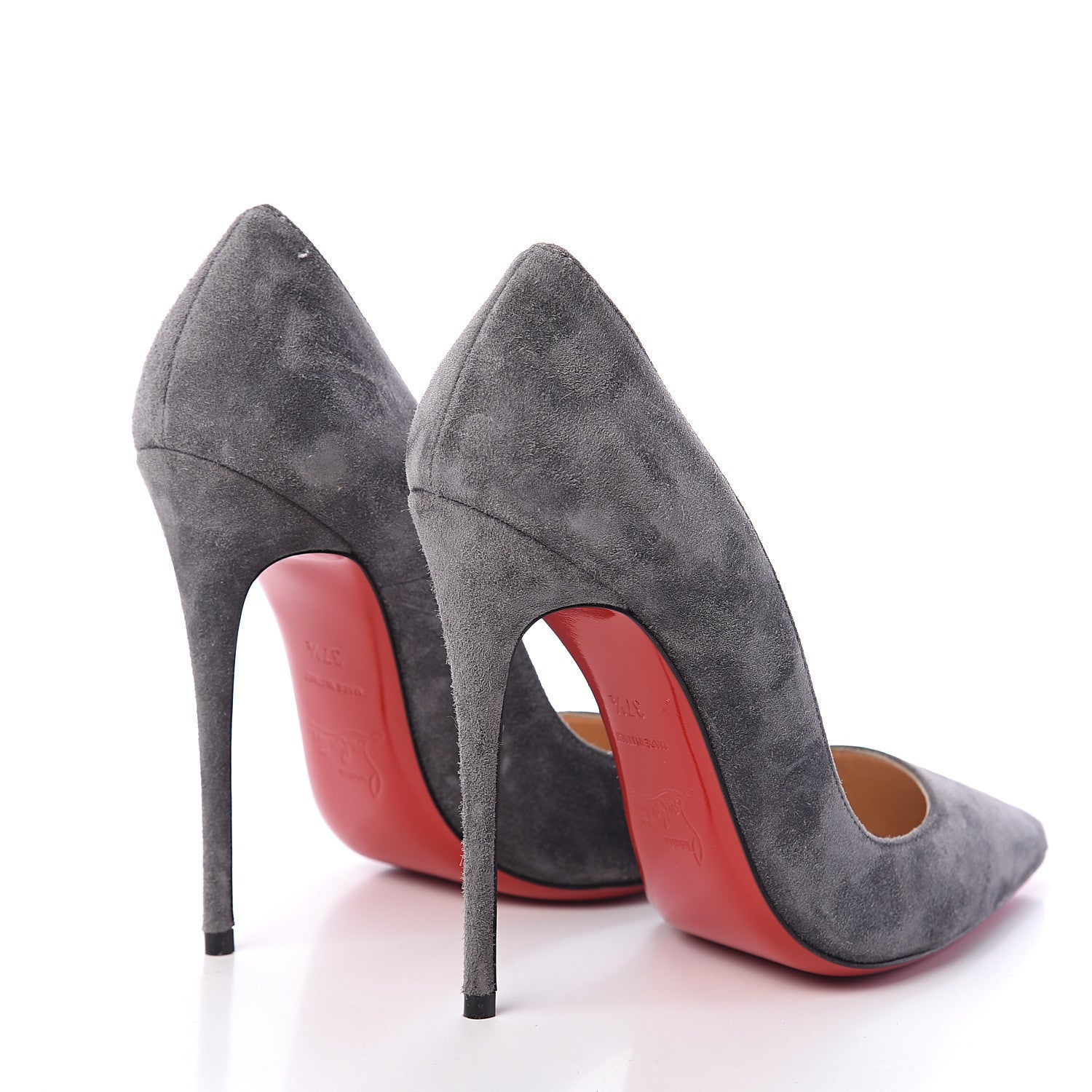 Christian Louboutin Veau Velours So Kate 120 Pumps 37.5 Storm 4 of 7
