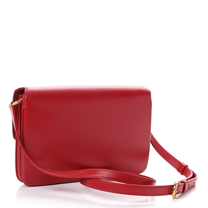 Saint Laurent Smooth Calfskin Le Maillon Satchel Rouge Eros 2 of 4