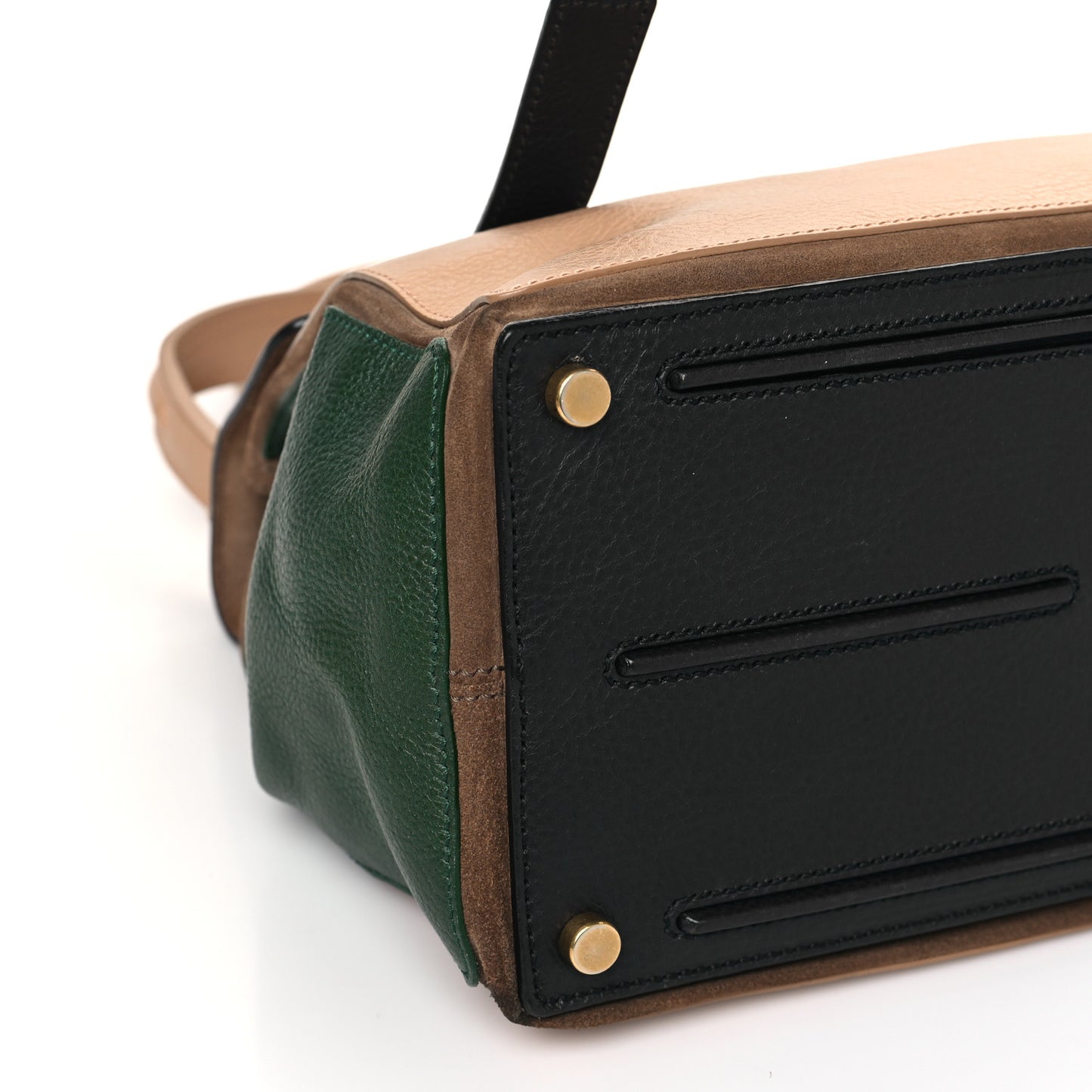 Calfskin Small Muse Two Black Beige Green