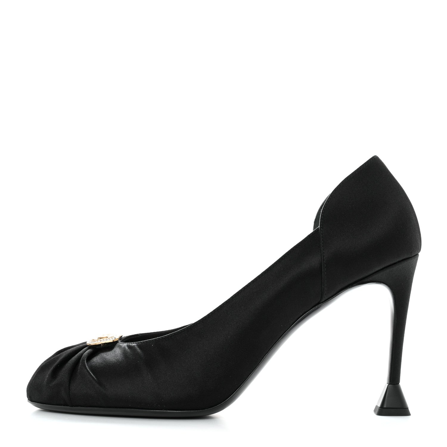 Chanel Satin Strass CC Pumps 41 Black 1 of 8