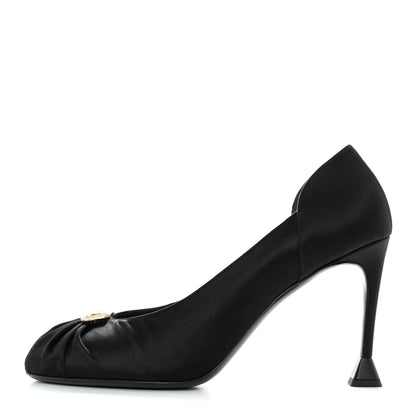 Chanel Satin Strass CC Pumps 41 Black 1 of 8