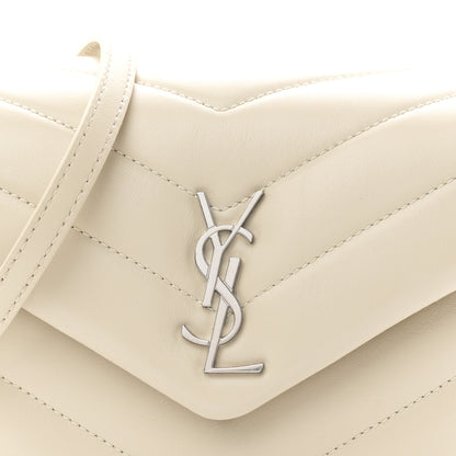 Saint Laurent Calfskin Y Quilted Monogram Toy Loulou Satchel Ivory 8 of 11