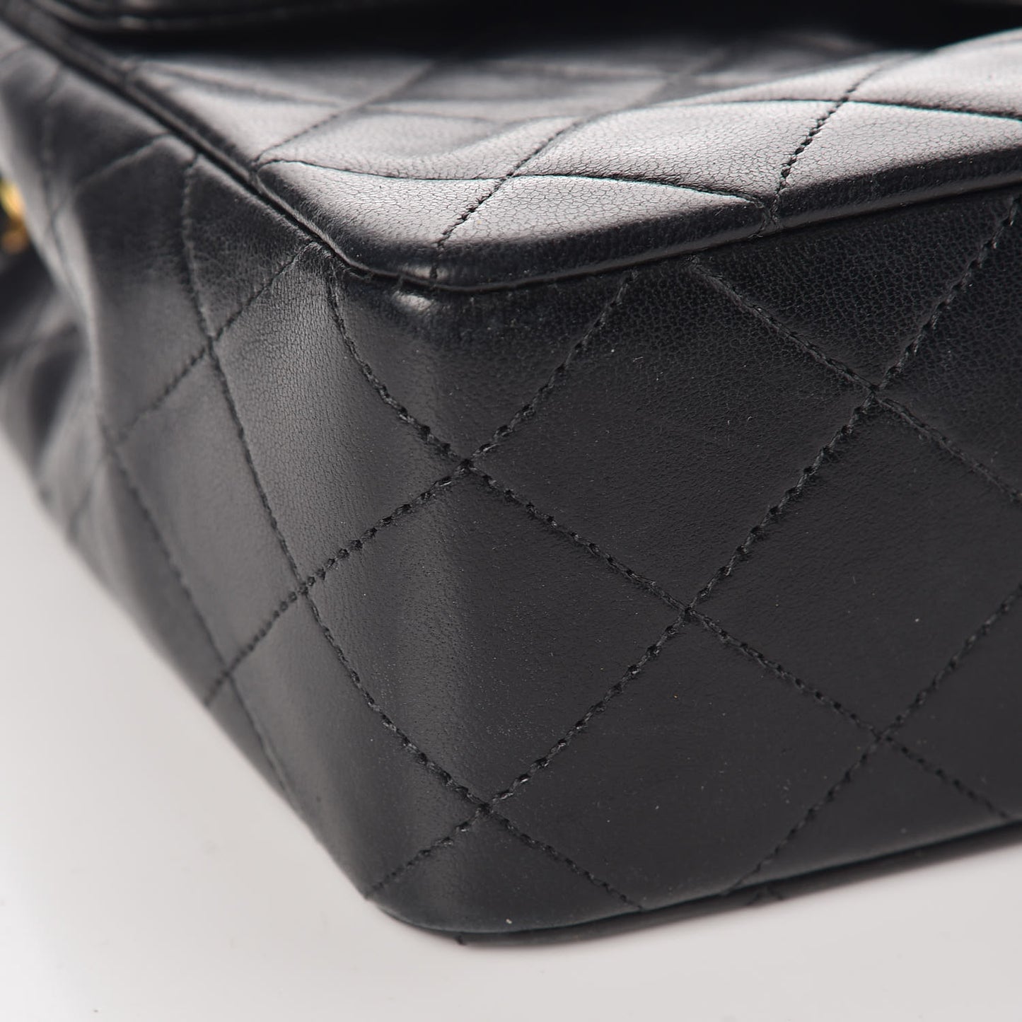 Lambskin Mini Square Flap Black