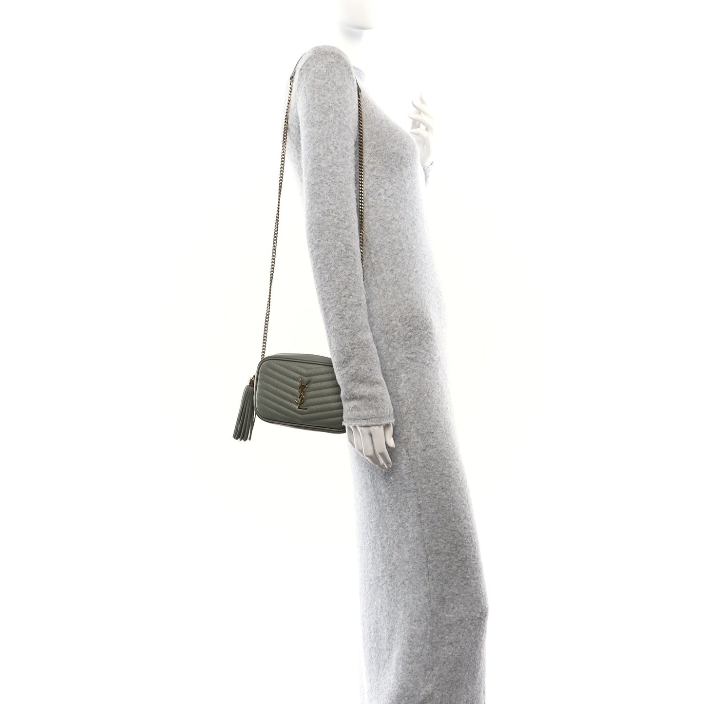 Grain De Poudre Matelasse Monogram Mini Lou Camera Bag Pistachio