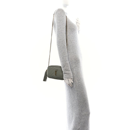 Saint Laurent Grain De Poudre Matelasse Monogram Mini Lou Camera Bag Pistachio 2 of 10