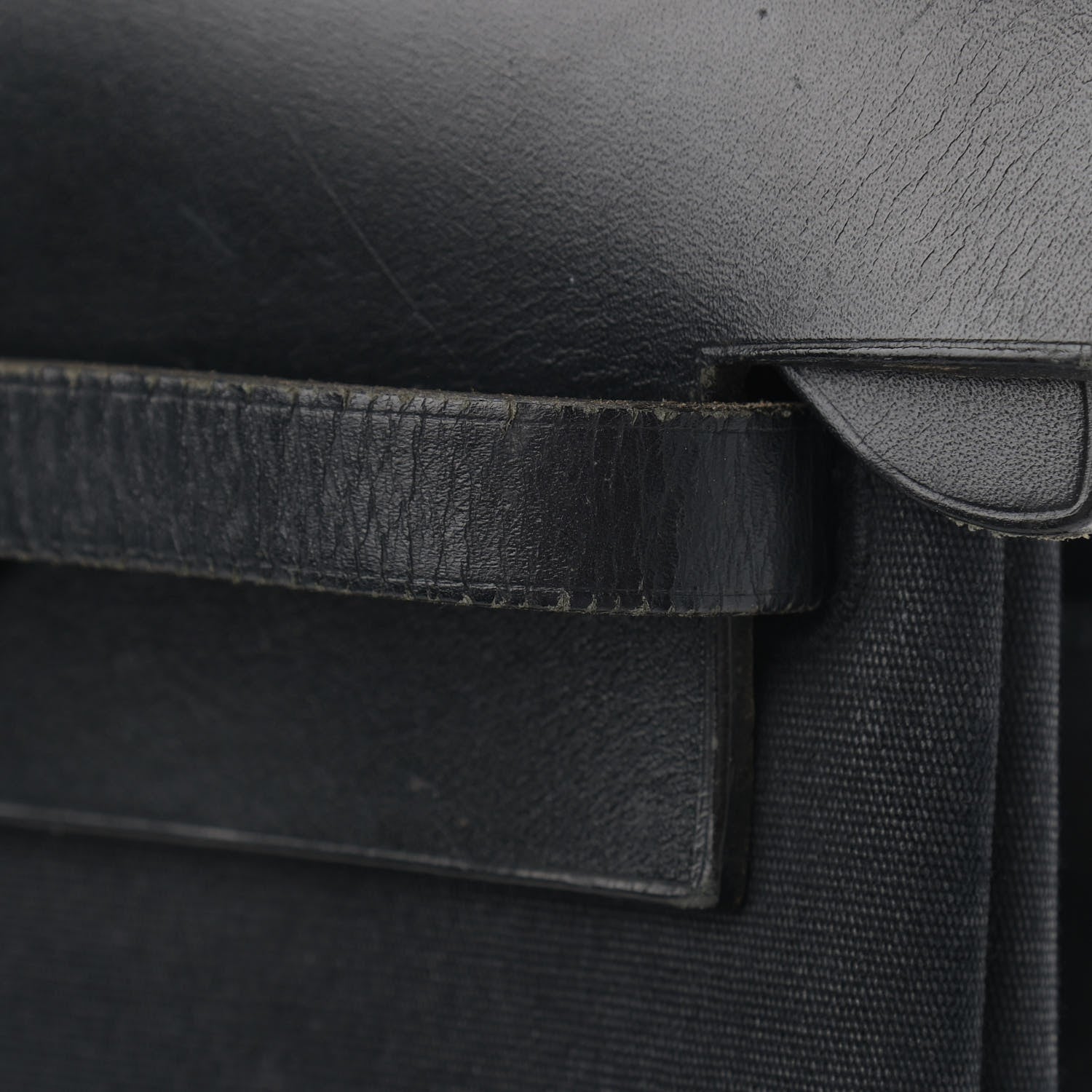 Hermes Toile Vache Calfskin Herbag 30 PM Backpack Black 11 of 16