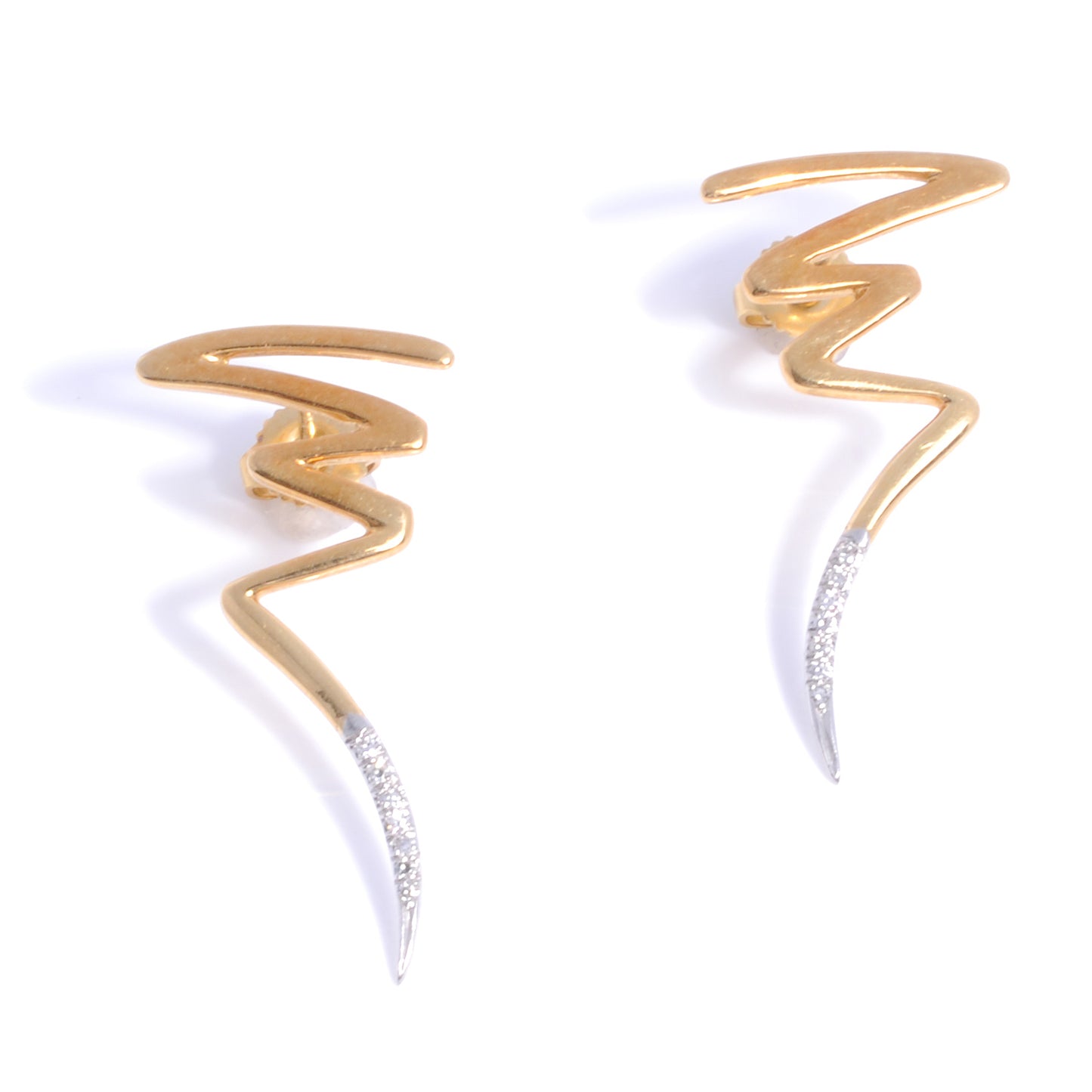 18K Platinum Diamond Paloma Picasso Scribble Earrings