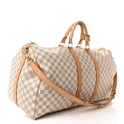 Louis Vuitton Damier Azur Keepall Bandouliere 55 2 of 15