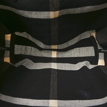 Burberry Coated Canvas Mega Check Medium Doodle Tote Black White 5 of 9