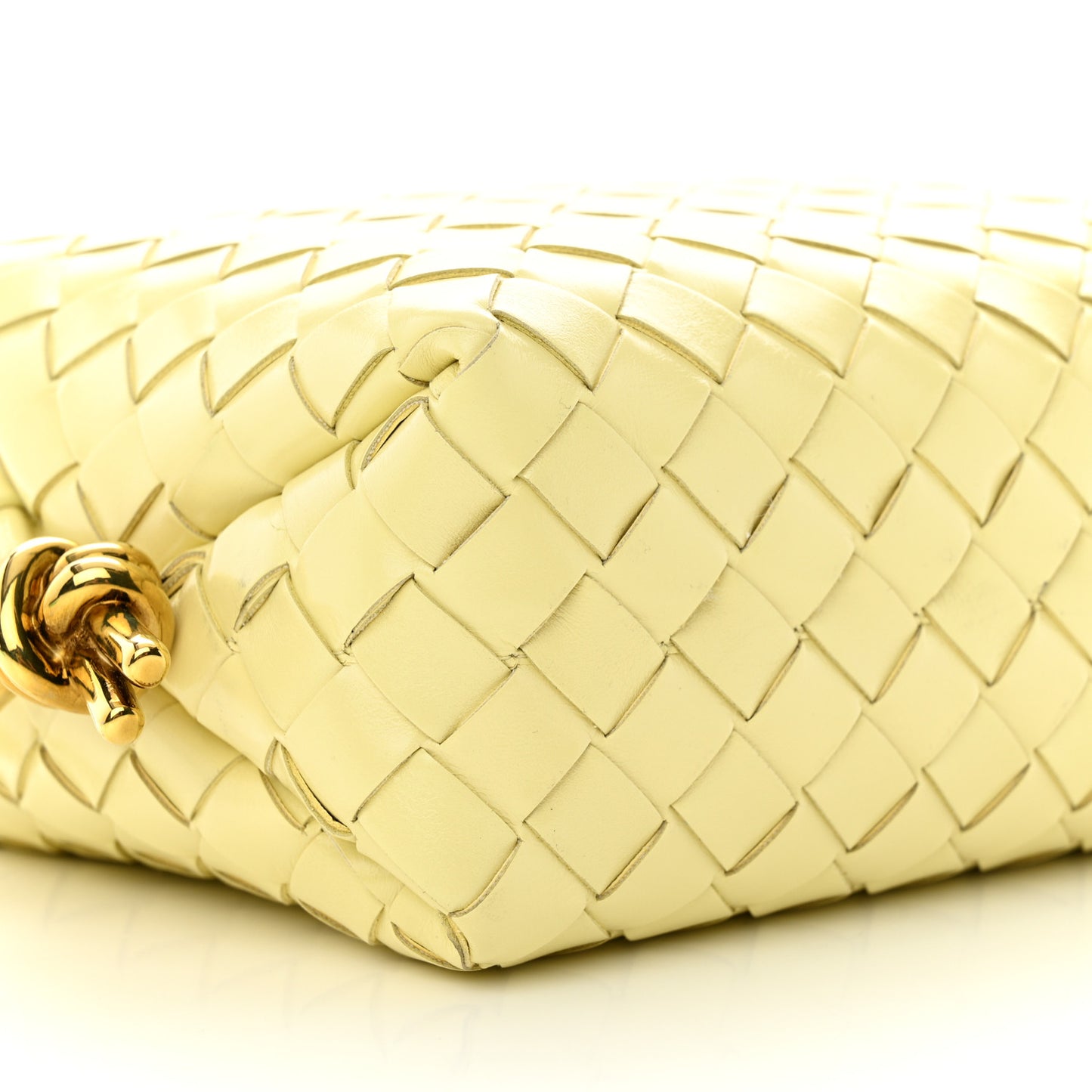 Nappa Intrecciato Metallic Knot Small Loop Crossbody Bag Ice Cream