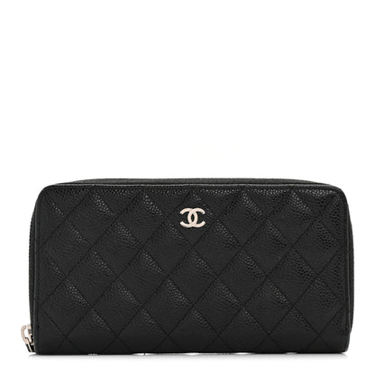 Chanel Caviar Quilted Large Gusset Zip Around Wallet Black 1 of 10
