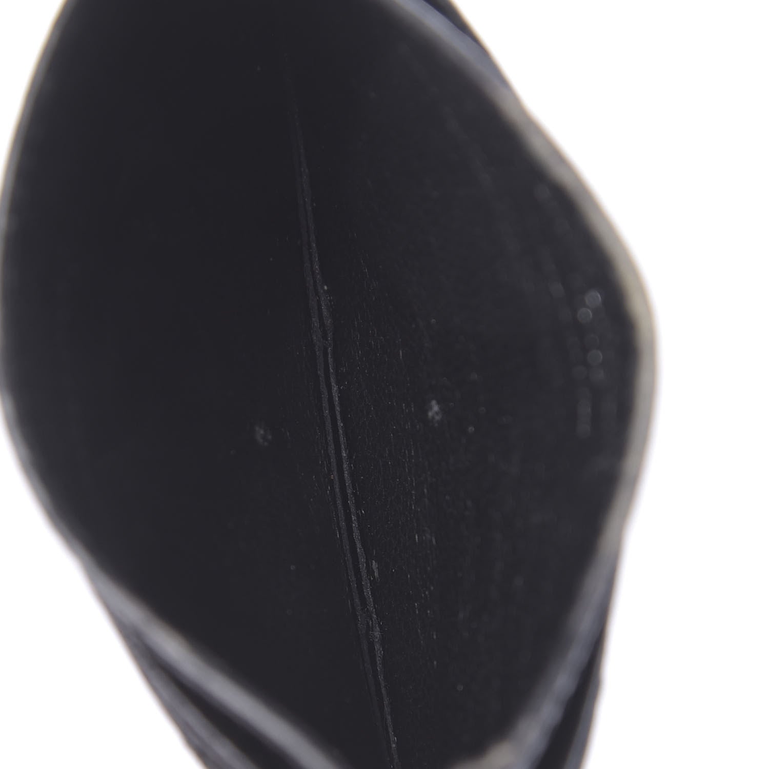 Saint Laurent Grain De Poudre Matelasse Chevron Monogram Credit Card Case Black 5 of 9